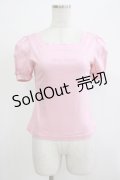 【SALE】Shirley Temple / ロゴ刺繍パフスリーブカットソー Ladies ピンク H-25-12-06-062-ET-TO-KB-ZT117