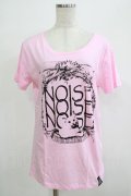 NOISE NOISE NOISE / プリントTシャツ L ピンク H-25-12-06-066-PU-TO-KB-ZT1208H
