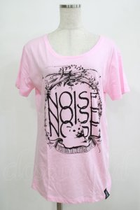 NOISE NOISE NOISE / プリントTシャツ L ピンク H-25-12-06-066-PU-TO-KB-ZT239
