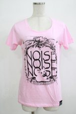 画像1: 【SALE】NOISE NOISE NOISE / プリントTシャツ L ピンク H-25-12-06-067-PU-TO-KB-ZH (1)