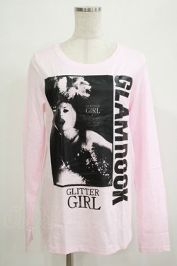 画像1: SEXY DYNAMITE LONDON / プリントロングスリーブカットソー L ピンク H-25-12-06-068-PU-TO-KB-ZH