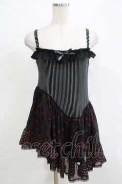 画像1: HANGRY&ANGRY / アシメ切替チュニック  ブラック H-25-12-06-071-HN-TO-KB-ZH