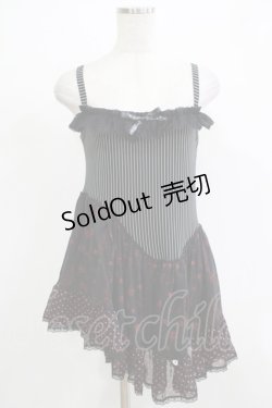 画像1: HANGRY&ANGRY / アシメ切替チュニック  ブラック H-25-12-06-071-HN-TO-KB-ZT237