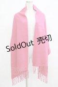 Jane Marple / ロゴEMBストール  ピンク H-25-12-06-075-JM-ZA-KB-ZH
