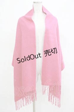 画像1: Jane Marple / ロゴEMBストール  ピンク H-25-12-06-075-JM-ZA-KB-ZH