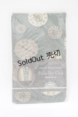 画像1: abilletage / Polka Dot Clock tights  モスグリーン H-25-12-06-079-GO-ZA-KB-ZH