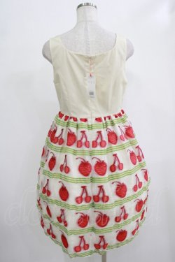 画像3: Emily Temple cute / フルーツジャガードパネル切替ワンピース M グリーン H-25-12-06-011-ET-OP-KB-ZH