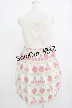 画像3: Emily Temple cute / フルーツジャガードパネル切替ワンピース M グリーン H-25-12-06-011-ET-OP-KB-ZT226