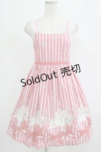 Emily Temple cute / Cookie popウエストリボンワンピース M ピンク H-25-12-06-013-ET-OP-KB-ZH