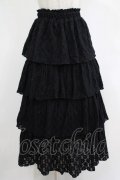 merry jenny / レースティアードスカート  ブラック H-25-12-06-018-LO-SK-KB-ZH