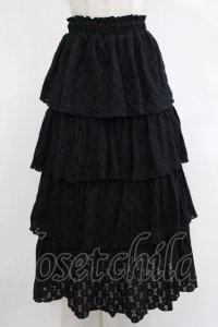 merry jenny / レースティアードスカート  ブラック H-25-12-06-018-LO-SK-KB-ZH