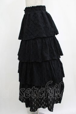 画像2: merry jenny / レースティアードスカート  ブラック H-25-12-06-018-LO-SK-KB-ZH