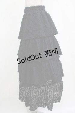 画像2: merry jenny / レースティアードスカート  ブラック H-25-12-06-018-LO-SK-KB-ZH
