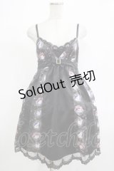 FRILL / 白猫の切替キャミワンピース  ブラック H-25-12-06-020-HN-OP-KB-ZH