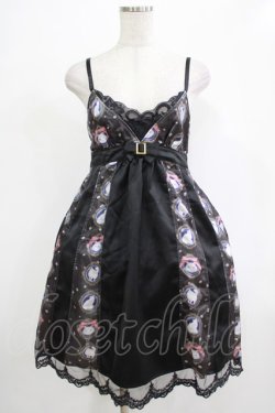 画像1: FRILL / 白猫の切替キャミワンピース  ブラック H-25-12-06-020-HN-OP-KB-ZH