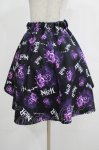 画像2: NieR CLOTHING / プリントギャザースカート  黒 H-25-12-06-021-PU-SK-KB-ZH (2)