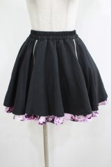 NieR Clothing / ZIPラインスカート  黒 H-25-12-06-023-PU-SK-KB-ZH