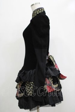 画像2: Qutie Frash / チャイナワンピース  黒×紫 H-25-12-06-025-QU-OP-KB-ZH