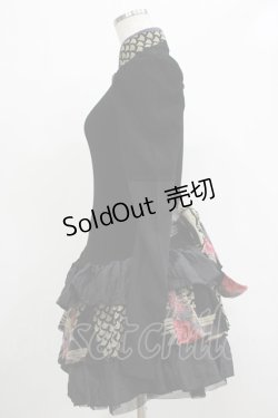 画像2: Qutie Frash / チャイナワンピース  黒×紫 H-25-12-06-025-QU-OP-KB-ZH