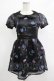 画像1: kokokim / Necorn総柄ワンピース  ブラック H-25-12-06-027-LO-OP-KB-ZH (1)