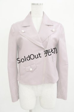 画像1: MILK / faux-leatherライダース  グレープピンク H-25-12-07-028-ML-JA-KB-ZH