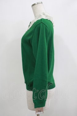 画像2: Q-pot. / メルティーレースカラーカーディガン  グリーン H-25-12-07-036-QP-TO-KB-ZH