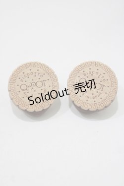 画像1: Q-pot. / Round Milk Biscuitピアス  ミルクビスケット H-25-12-07-056-QP-AC-KB-ZH