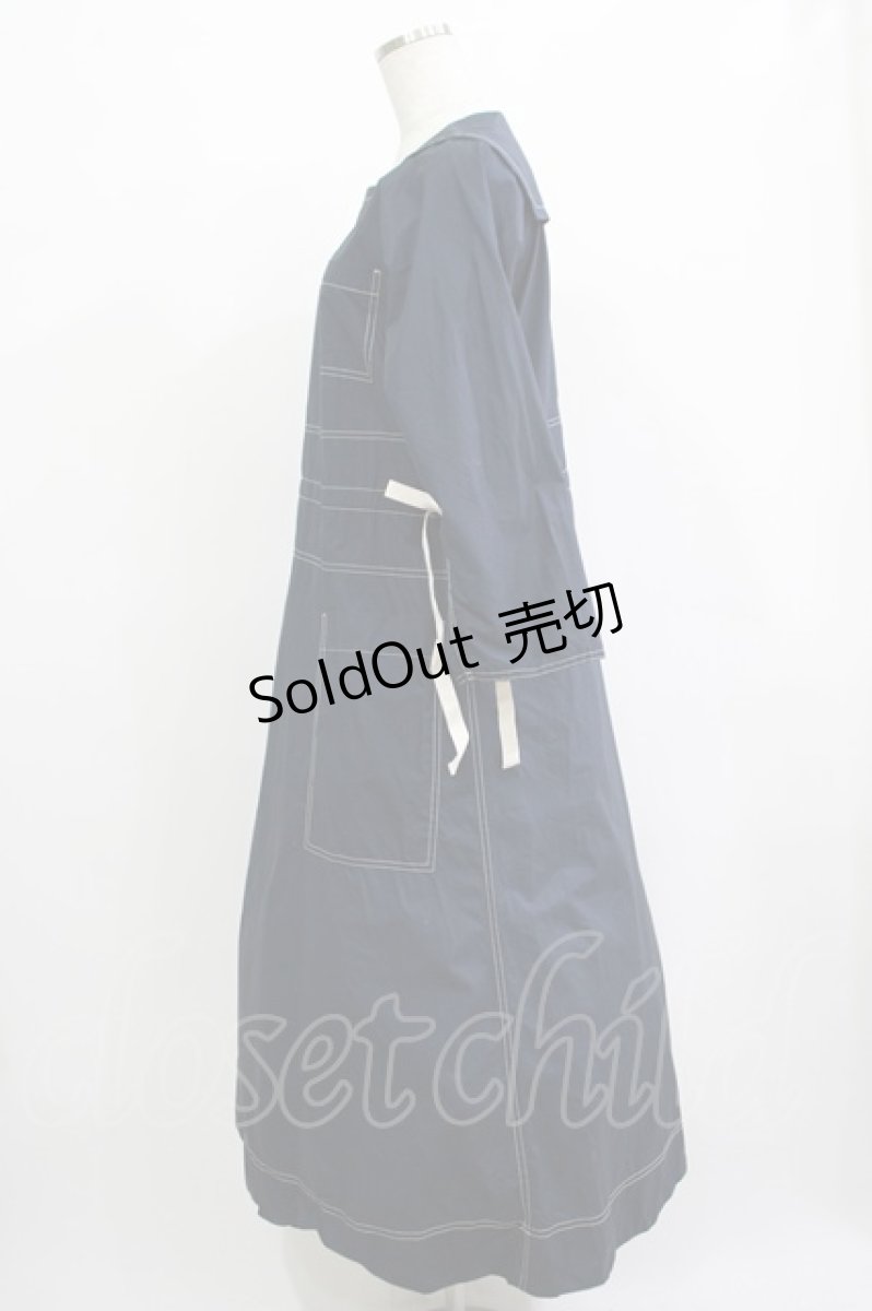 画像2: 【SALE】Jane Marple / Superior typewriter sister dress  navy H-25-12-07-005-JM-OP-KB-ZT316 (2)