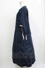 画像2: 【SALE】Jane Marple / Superior typewriter sister dress  navy H-25-12-07-005-JM-OP-KB-ZT316 (2)