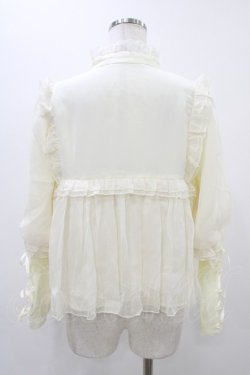 画像2: Advertising Balloon（海外ロリータブランド） / スタンドカラーフリルブラウス S 生成り H-25-12-07-1037-EL-BL-NS-ZH