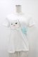 画像1: Franche Lippee / ねこプリントTシャツ M ホワイト H-25-12-07-1041-LO-TS-NS-ZH (1)