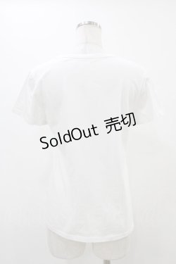 画像2: Franche Lippee / ねこプリントTシャツ M ホワイト H-25-12-07-1041-LO-TS-NS-ZH