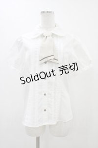 Kurumi Collaboration / マリンアカデミアブラウス L ホワイト H-25-12-07-1042-0-BL-NS-ZH