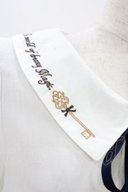 画像3: Amavel / 鍵刺繍ブラウス Free ホワイト/ネイビー H-25-12-07-1045-CA-BL-NS-ZH