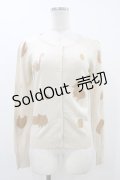 Franche Lippee / カーディガン M オフ/ビスケット柄 H-25-12-07-1046-LO-TO-NS-ZH