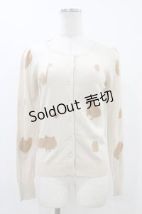 Franche Lippee / カーディガン M オフ/ビスケット柄 H-25-12-07-1046-LO-TO-NS-ZH