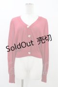 DearMyLoveRose / ハートボタンシアーカーディガン M~L レッド H-25-12-07-1049-EL-TO-NS-ZH