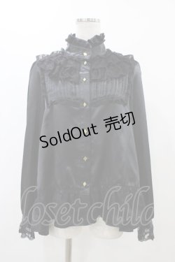 画像1: ALICE and the PIRATES / オルゴールピエロブラウス Free ブラック H-25-12-07-1055-PA-BL-NS-ZH