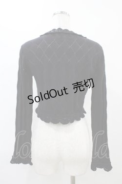 画像2: ALICE and the PIRATES / ダイヤ透かし編みボレロ Free ブラック H-25-12-07-1056-PA-TO-NS-ZH