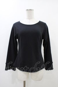 an another angelus / レーザーカット使いトップス Free ブラック H-25-12-07-1058-CA-TO-NS-ZH