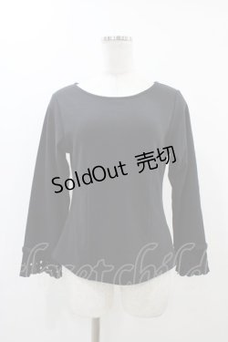 画像1: an another angelus / レーザーカット使いトップス Free ブラック H-25-12-07-1058-CA-TO-NS-ZH