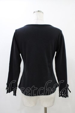 画像2: an another angelus / レーザーカット使いトップス Free ブラック H-25-12-07-1058-CA-TO-NS-ZH