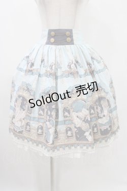 画像1: Mare del tempio（海外ロリータブランド） / ダブルボタンスカートセット M サックス H-25-12-07-1010-0-SK-NS-ZH