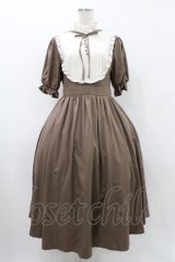 m petit by misako / ナシジムジキリカエワンピース M ブラウン H-25-12-07-1017-LO-OP-NS-ZH