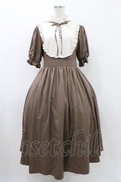 画像1: m petit by misako / ナシジムジキリカエワンピース M ブラウン H-25-12-07-1017-LO-OP-NS-ZH