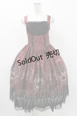 画像1: Ever Tales（海外ロリータブランド） / ジャンパースカート M ボルドー H-25-12-07-1021-0-OP-NS-ZH