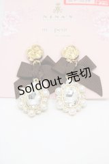 m petit by misako / AM*NIPLビジューイヤリング  ブラウン H-25-12-07-1004-LO-AC-NS-ZH
