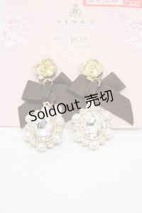m petit by misako / AM*NIPLビジューイヤリング  ブラウン H-25-12-07-1004-LO-AC-NS-ZH