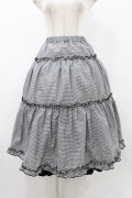 m petit by misako / NINA'S RVパニエスカート M ブラック/ブラックギンガムリバーシブル H-25-12-07-1023-LO-SK-NS-ZH