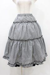 m petit by misako / NINA'S RVパニエスカート M ブラック/ブラックギンガムリバーシブル H-25-12-07-1023-LO-SK-NS-ZH